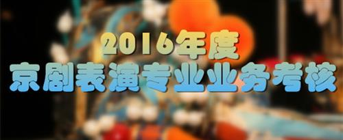 中国人操BB国家京剧院2016年度京剧表演专业业务考...